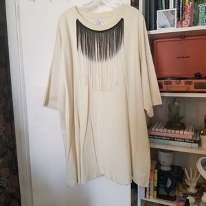 & Other Stories oversized fringe sweatshirt dress